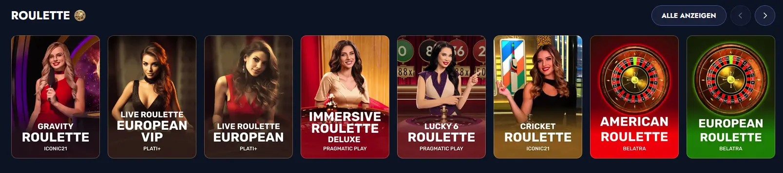 Lightning Roulette Live-Tisch bei Crusino Casino Schweiz